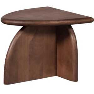 Hoorns Hnědý dřevěný odkládací stolek Manas 50 x 50 cm