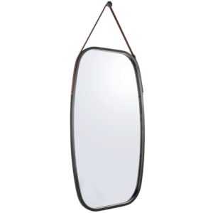 Time for home Černé bambusové závěsné zrcadlo Idylica 74 x 43 cm