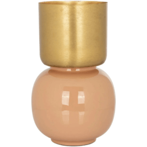 Zlato-oranžová kovová váza Richmond Calla 22 cm