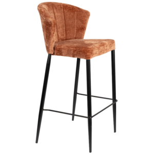 Světle hnědá čalouněná barová židle DUTCHBONE GEORGIA 75 cm