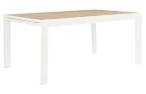 Bílý hliníkový zahradní rozkládací jídelní stůl Bizzotto Belmar II. 160/240 x 100 cm