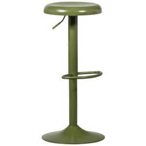 Hoorns Zelená kovová barová židle Newton 61-81 cm