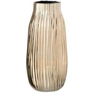 Zlatá skleněná váza J-line Noterich 30 cm