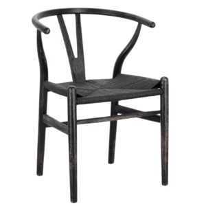 Černá dřevěná jídelní židle Bizzotto Artemia