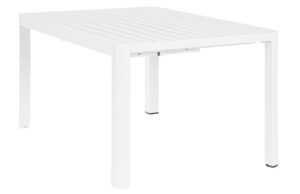 Bílý hliníkový rozkládací zahradní stůl Bizzotto Kiplin 149 x 97/149 cm