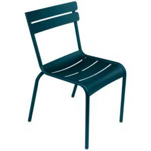 Modrá kovová zahradní židle Fermob Luxembourg