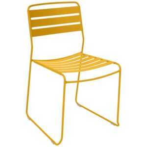Žlutá kovová stohovatelná zahradní židle Fermob Surprising