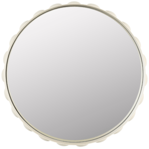 Béžové kovové závěsné zrcadlo ZUIVER BUBBLES 50 cm