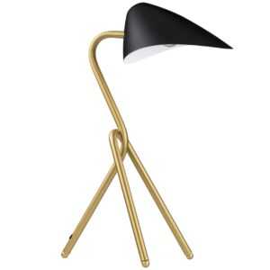 Černo-zlatá kovová stolní lampa Nova Luce Cork
