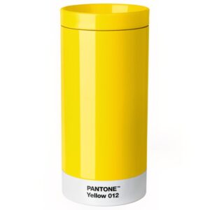 Žlutý kovový termohrnek Pantone Yellow 012 430 ml