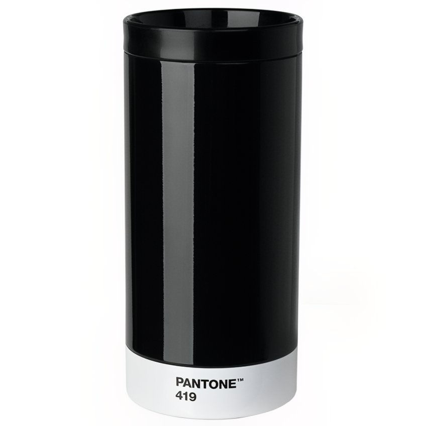 Černý kovový termohrnek Pantone Black 419 430 ml