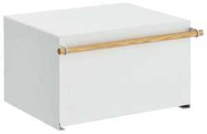 Bílý kovový chlebník Yamazaki Tosca 43 x 32