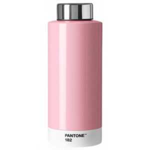 Světle růžová kovová termoláhev Pantone Light Pink 182 530 ml
