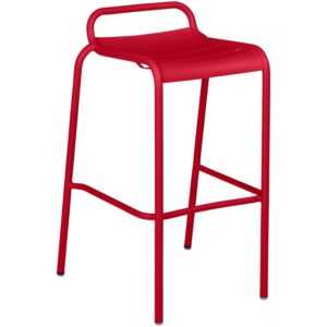 Červená kovová barová židle Fermob Luxembourg 79 cm