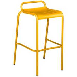 Žlutá kovová barová židle Fermob Luxembourg 79 cm