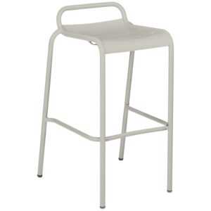 Světle šedá kovová barová židle Fermob Luxembourg 79 cm