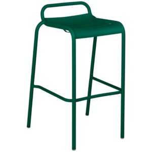 Tmavě zelená kovová barová židle Fermob Luxembourg 79 cm