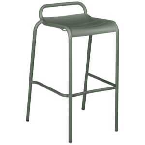Šedozelená kovová barová židle Fermob Luxembourg 79 cm