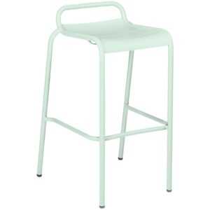 Mátově zelená kovová barová židle Fermob Luxembourg 79 cm