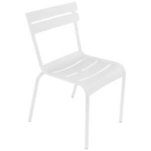 Bílá kovová zahradní židle Fermob Luxembourg