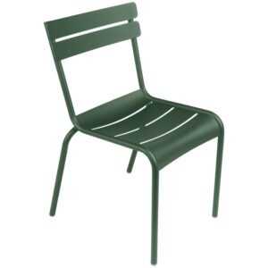 Tmavě zelená kovová zahradní židle Fermob Luxembourg