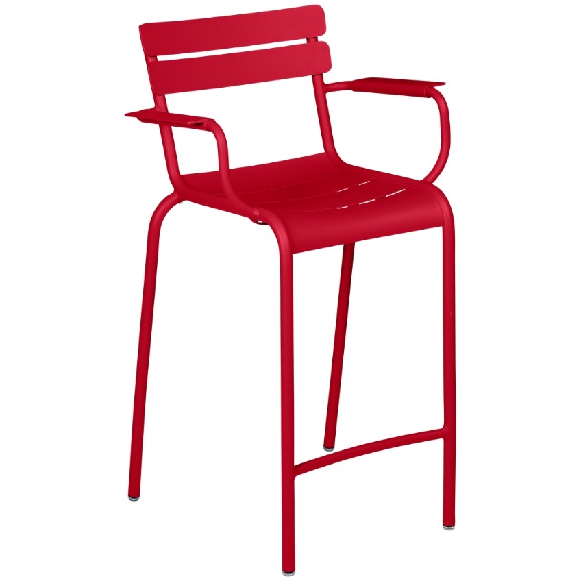 Červená kovová barová židle Fermob Luxembourg 69