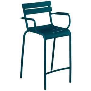 Modrá kovová barová židle Fermob Luxembourg 69