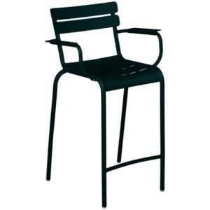 Černá kovová barová židle Fermob Luxembourg 69