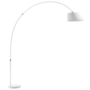 Bílá bavlněná stojací lampa Kave Home May 189-220 cm