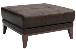 Tmavě hnědá kožená podnožka MESONICA Musso Tufted