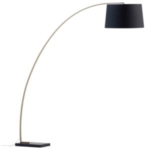 Černozlatá kovová stojací lampa s mramorem Kave Home Juhe