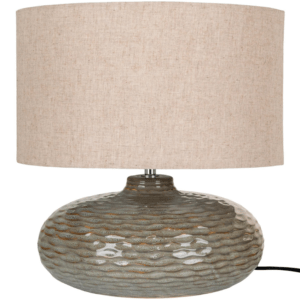 Nordic Living Zelená keramická stolní lampa Totham 44 cm